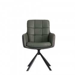 Parma Leather Swivel Chair Green